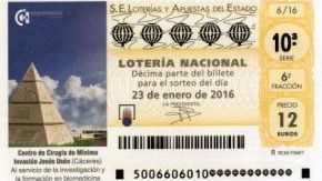 Boleto loteria enero 2016