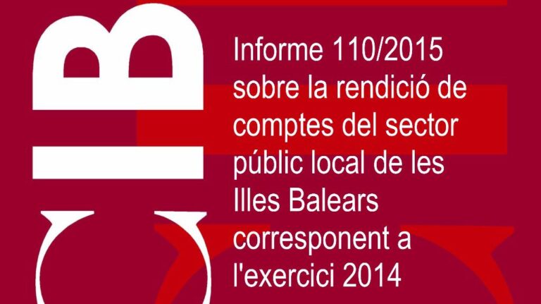 Portada informe Sindicatura de Comptes