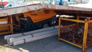 As&iacute; ha quedado la m&aacute;quina con la que trabajaba