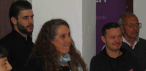 Viviana de Sans en un acto de Podemos en Eivissa.