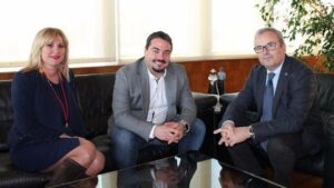 santi mari con vicent torres y marta diaz