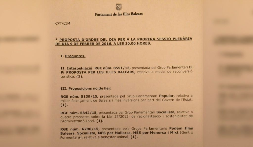 Orden del día