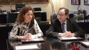 Catalina Cladera y su hom&oacute;nimo valenciano Vicent Soler, reunidos este mi&eacute;rcoles