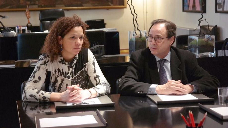 Catalina Cladera y su homónimo valenciano Vicent Soler, reunidos este miércoles