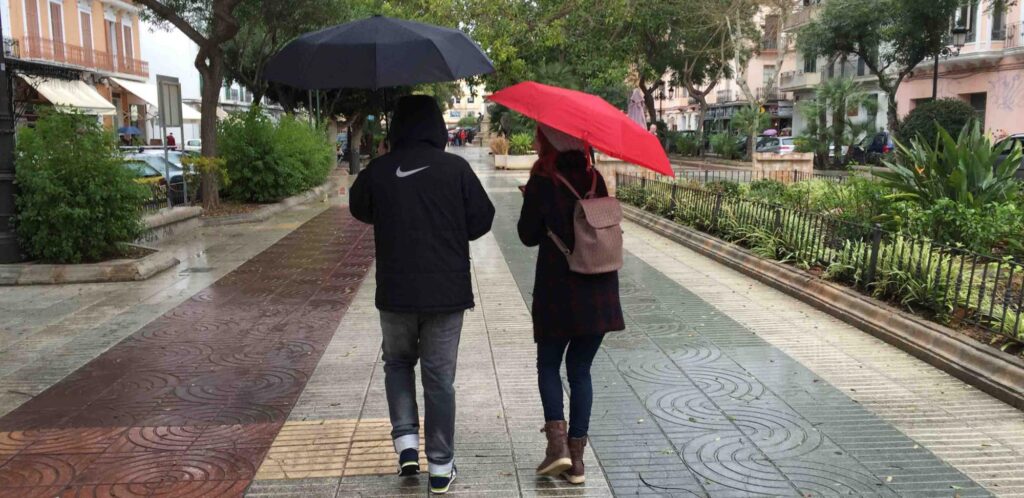 lluvia paraguas