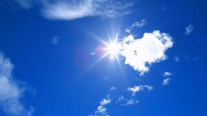 sol calor nube cielo
