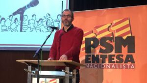 El hasta ahora l&iacute;der de los soberanistas durante su despedida
