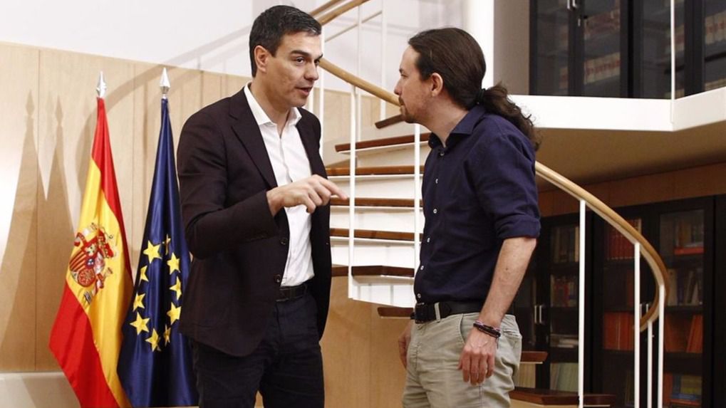 Sanchez y Pablo Iglesias