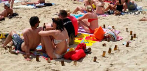 botellon playa