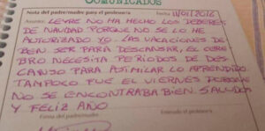 Carta vacaciones