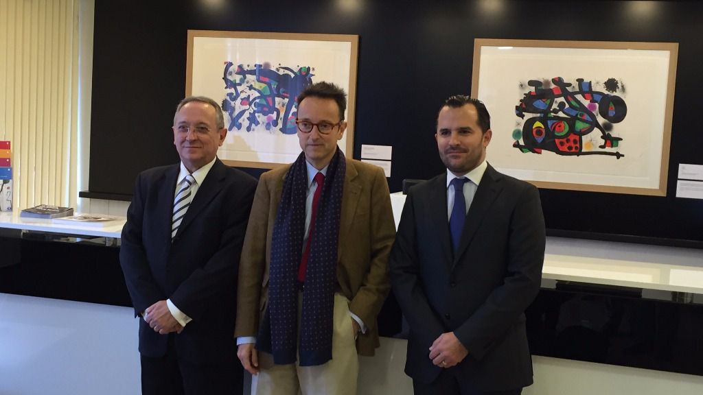 Joan Punyet flanqueado por Juan y Javier Vich