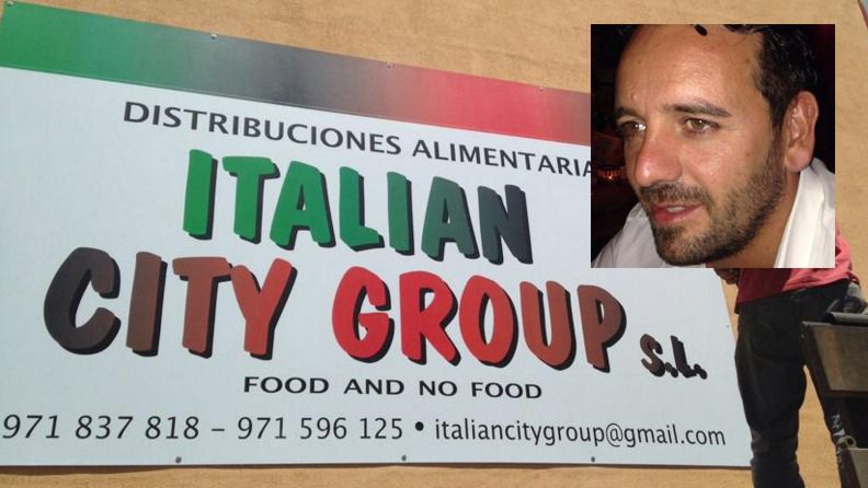 Imagen del cartel de la empresa y del empresario Danilo Vetrano