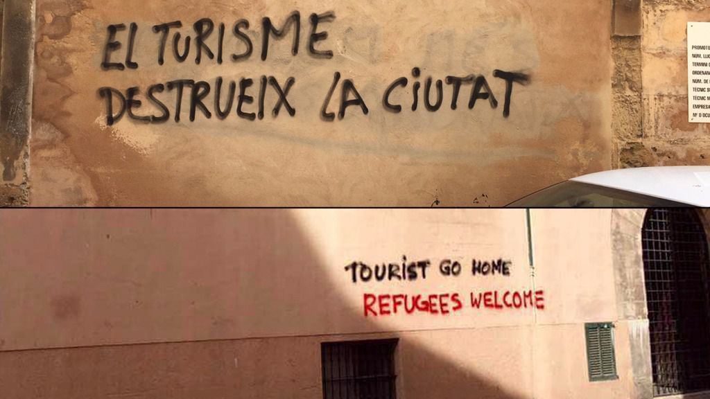 Pintadas contra el turismo