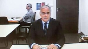 El eurodiputado, durante su comparecencia