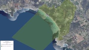 Plano de la zona de protecci&oacute;n de Es Trenc