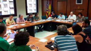 Imagen de archivo de una de las reuniones del conseller March con los docentes