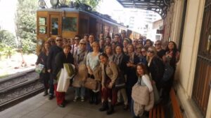 Imagen de la visita al tren de S&oacute;ller