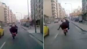 Secuencia de la maniobra y posterior ca&iacute;da