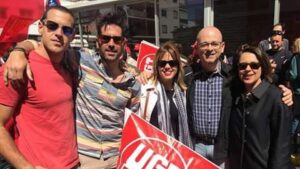 Dirigentes socialistas de Eivissa en la manifestaci&oacute;n