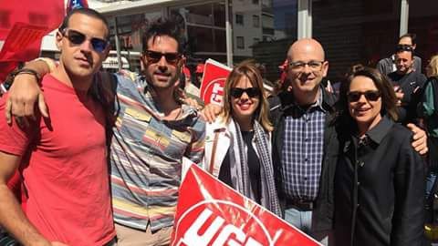 Dirigentes socialistas de Eivissa en la manifestación