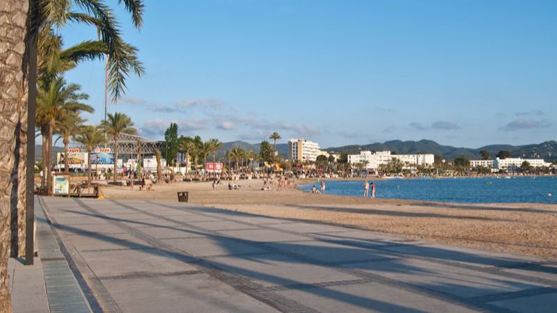 Playa de s'Arenal de Sant Antoni donde ocurrieron los hechos