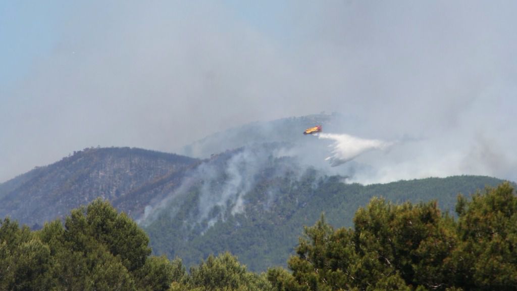 incendio forestal morna avion