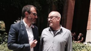 El vicepresidente Biel Barcel&oacute; con el concejal Joan Ribas