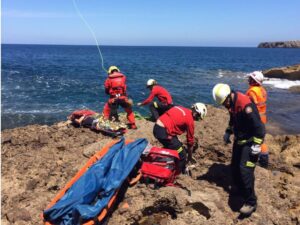 Rescate accidente en Fornells
