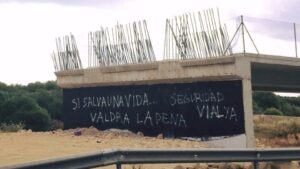 Pintadas obras carretera