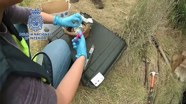 Portazo dinero enterrado