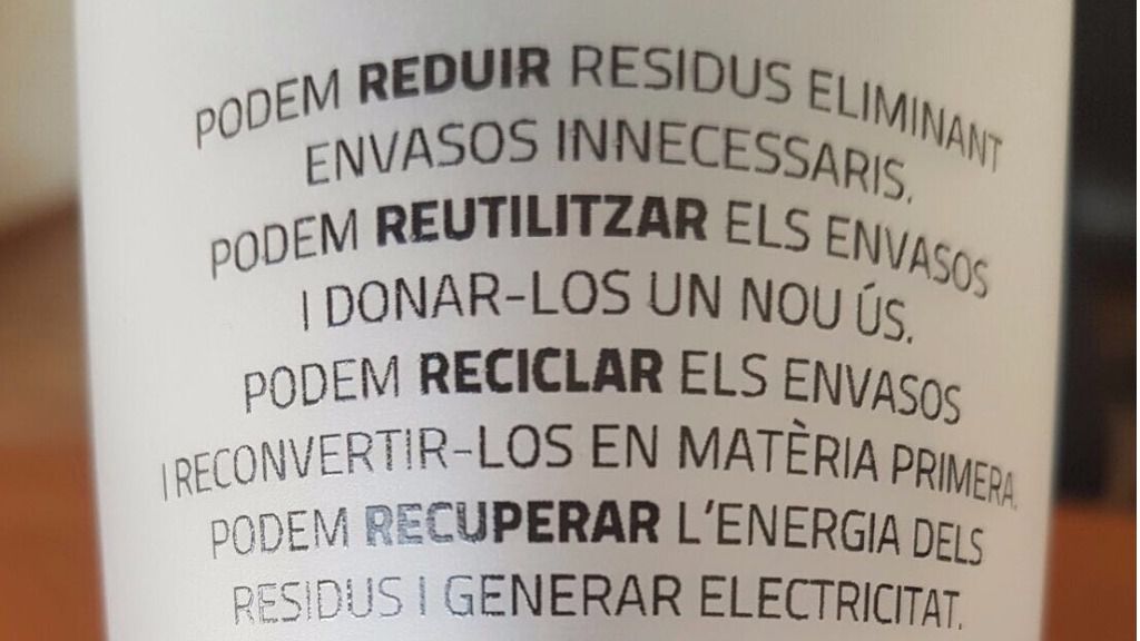 Detalle de la publicidad sobre reciclaje realizada