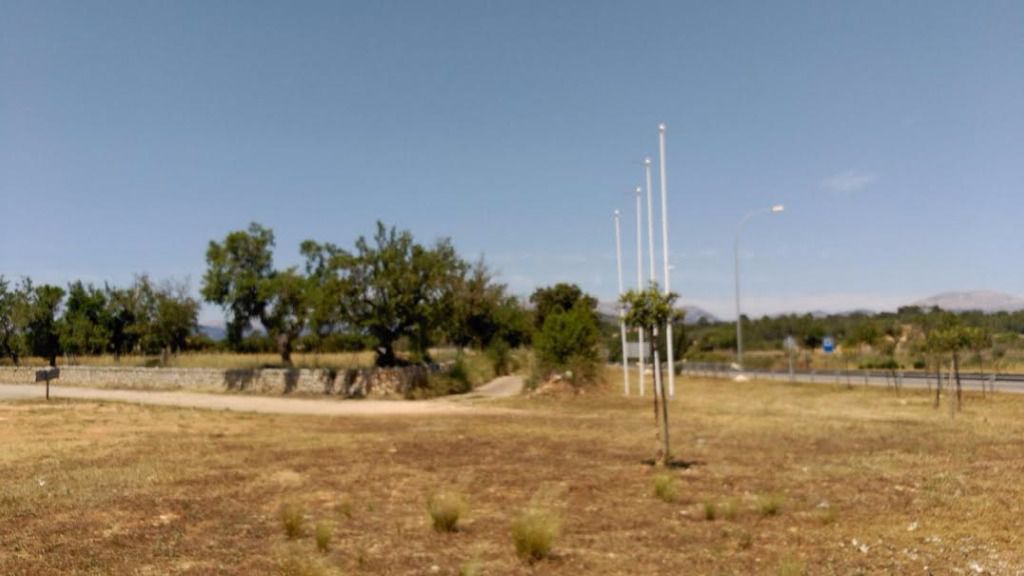 Imagen actual de las astas sin bandera