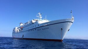 El Ocean Majesty par&oacute; en Formentera el 21 de este mes de mayo