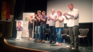 Devis y Parr&oacute;n con otros compa&ntilde;eros en Santa Eul&agrave;ria