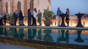 Una vista de la fabulosa terraza del establecimiento hotelero