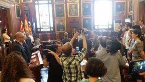Momento del homenaje