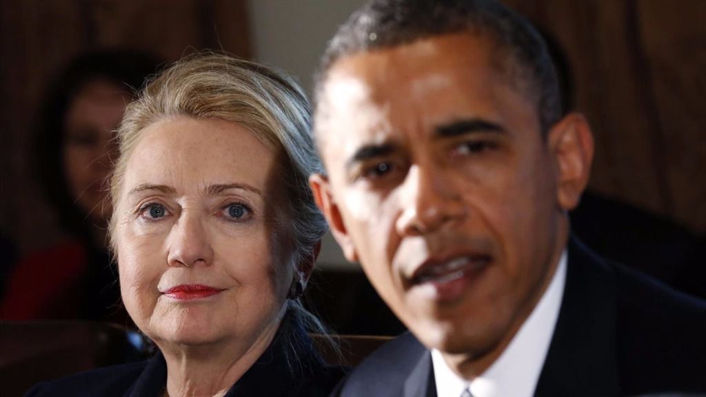Obama y Hillary Clinton