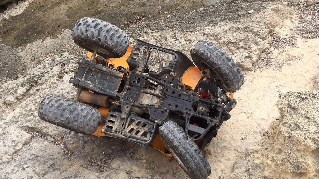 El quad accidentado