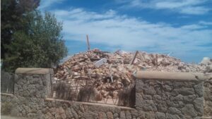 Los restos de la emblem&aacute;tica casa