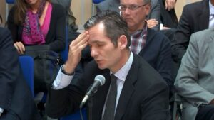 Un momento de la declaraci&oacute;n del exduque de Palma