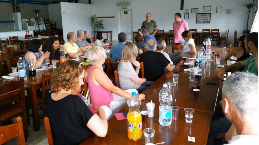 Antoni Verger en una comida con militantes y simpatizantes