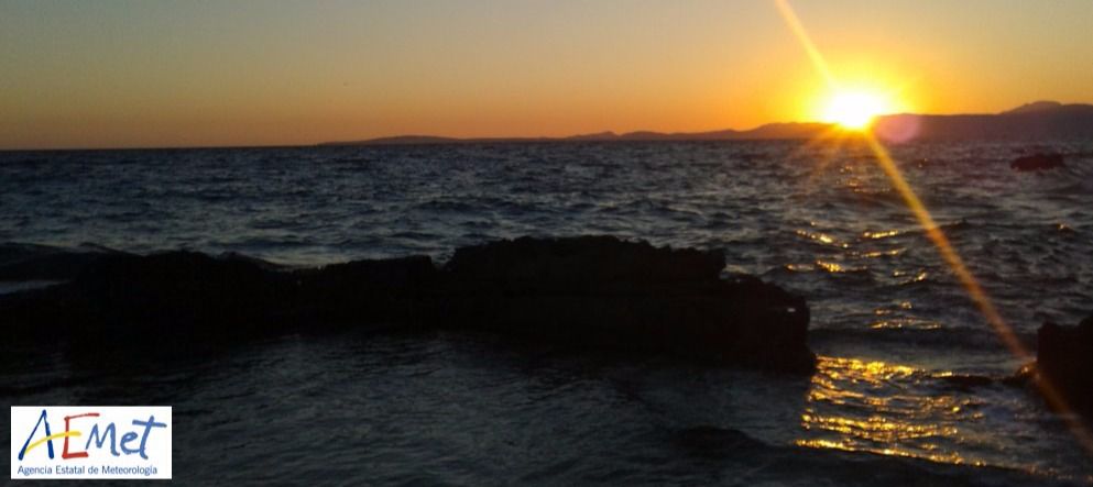 Puesta de sol en pleno anticiclón