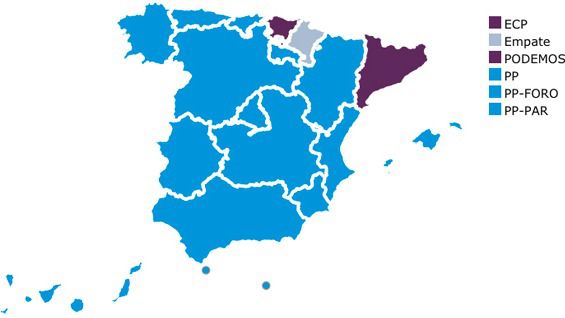 Así queda el mapa del país