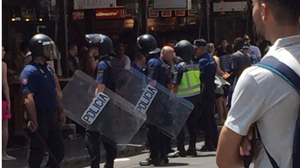 Los agentes han hecho acto de presencia en la calle del Jamón