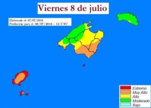 El m&aacute;ximo riesgo de incendios se sit&uacute;a en las Pitiusas