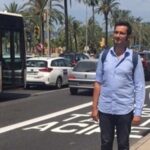 El concejal de Mobilitat Joan Ferrer en la zona restringida al tráfico