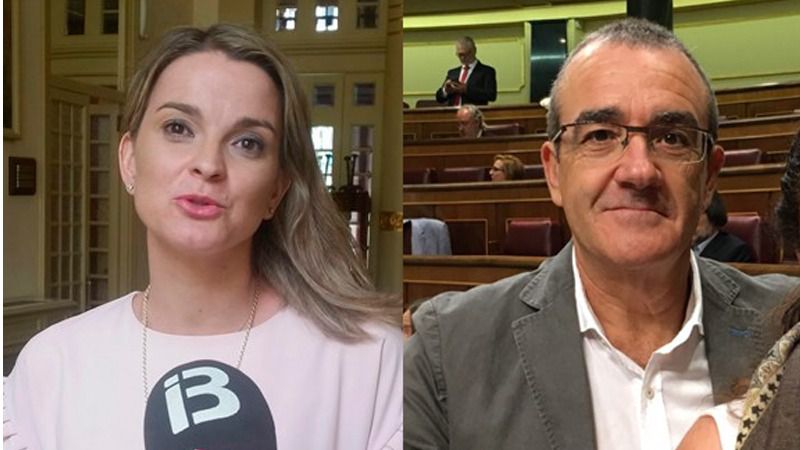 La portavoz popular y el diputado podemita