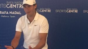 El tenista, durante la presentaci&oacute;n
