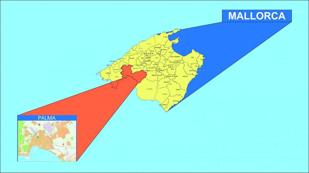 Mapa Mallorca-Palma