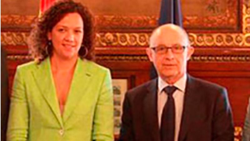 Montoro y la consellera d'Hisenda Catalina Cladera